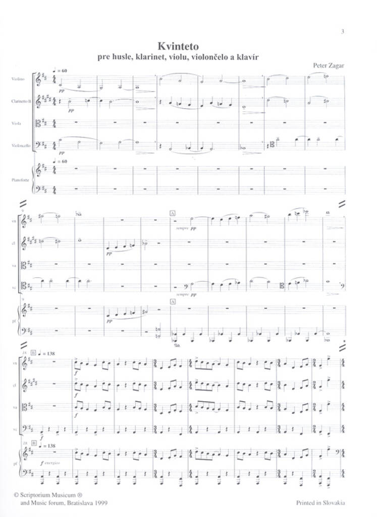 Quintett MN02 für Violine, Klarinette, Viola, Vio